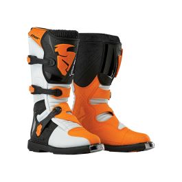 Bottes cross THOR Blitz - Enfant - Blanc / Orange - 2