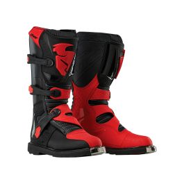 Bottes cross THOR Blitz - Enfant - Noir / Rouge - 1