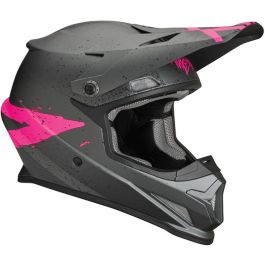 Casque cross THOR Sector Hype - Adulte - Gris / Rose - L