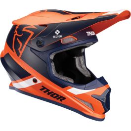 Casque cross THOR Sector Split MIPS - Adulte - Orange / Bleu - XS