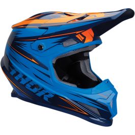 Casque cross THOR Sector Warp - Adulte - Bleu / Orange - XS