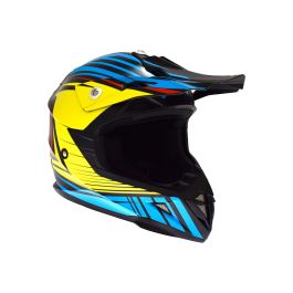 Casque cross ATRAX Radial - Enfant - Rouge / Bleu / Jaune - L