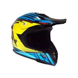 Casque cross ATRAX Radial - Adulte - Rouge / Bleu / Jaune - L