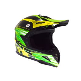 Casque cross ATRAX Starcross - Enfant - Jaune / Vert - L