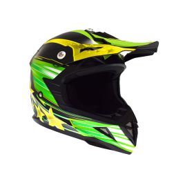 Casque cross ATRAX Starcross - Adulte - Jaune / Vert - L