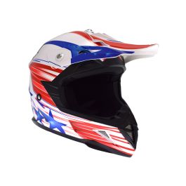 Casque cross ATRAX Starcross - Adulte - Rouge / Bleu - L