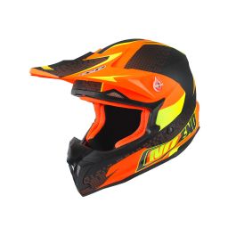 Casque cross NO END Defcon by OCD - Orange / Noir Mat  - XS