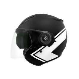 Casque jet TNT Aero Double Ecran - Noir / Blanc - XS