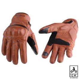 Gants homologués été cuir TRENDY GT525 ACRE - Adulte - Marron - XS