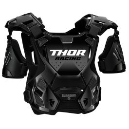 Pare-pierre cross THOR Guardian - Adulte - Noir / Silver - M/L