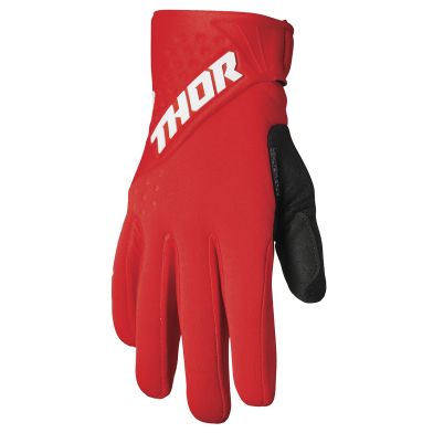 Gants cross adulte THOR 2022 Spectrum Cold - Rouge / Blanc