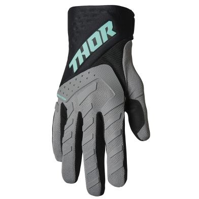 Gants cross enfant THOR 2022 Spectrum - Gris / Noir / Mint