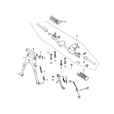N°2 - Axe de béquille centrale