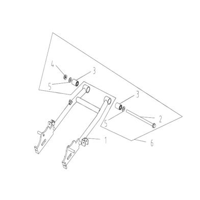 N°2 - Axe de bras oscillant (sans écrou)