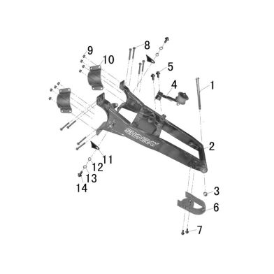 N°1 - Axe de bras oscillant
