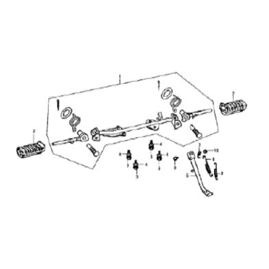 N°1 - Barre de repose-pieds