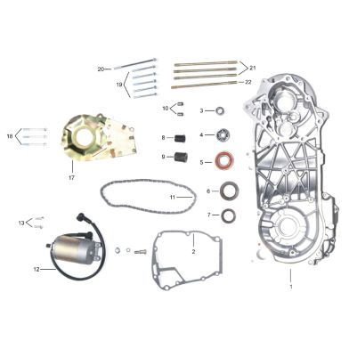 N°1 - Carter moteur gauche