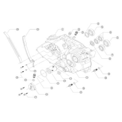 N°1 - Carter moteur gauche