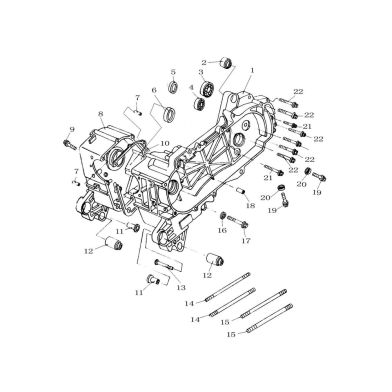 N°1 - Carter moteur gauche