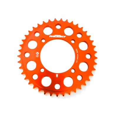 Couronne #420 - 76mm - 37 Dents - Alu - YCF - Orange