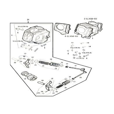 N°31 - Culasse complète - 50cc