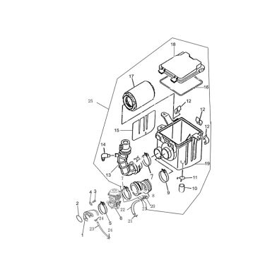 N°13 - Durite de boîte à air