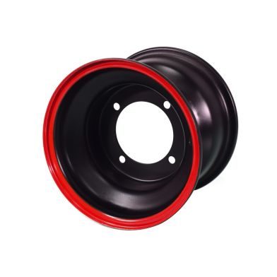 Jante 7" AR - 4 Trous - Noir/Rouge