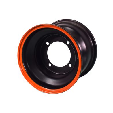 Jante 8" AR - 4 Trous - Noir/Orange