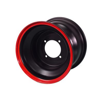 Jante 7" AV - 4 Trous - Noir/Rouge
