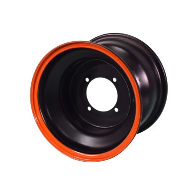 Jante 8" AV - 4 Trous - Noir/Orange