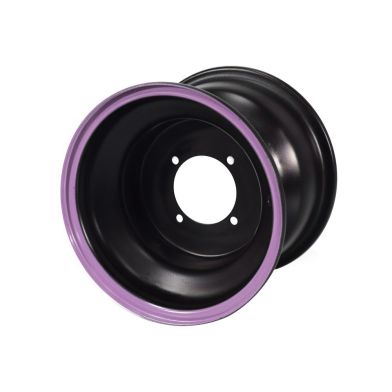 Jante 8" AV - 4 Trous - Noir/Rose