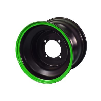Jante 8" AV - 4 Trous - Noir/Vert