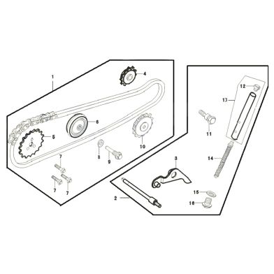 N°1 - Kit chaîne de distribution - 125cc