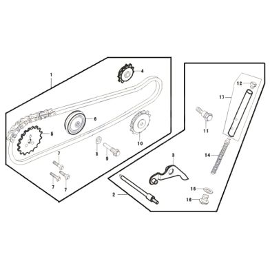 N°1 - Kit chaîne de distribution - 50cc