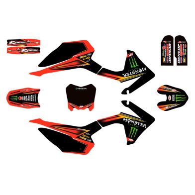 Kit déco N'STYLE / MONSTER - Type CRF110 - Rouge