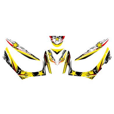N°2 - Kit déco scooter SPIRO - Jaune