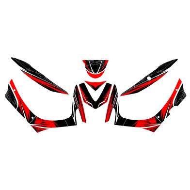 N°3 - Kit déco scooter SPIRO - Rouge