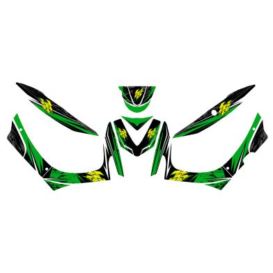 N°1 - Kit déco scooter SPIRO - Vert