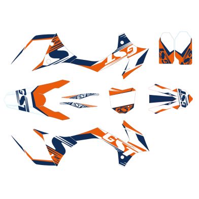 Kit déco GUNSHOT ONE - Type KTM - Orange