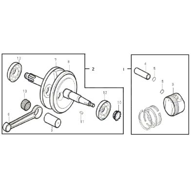 N°1 - Kit piston - 50cc