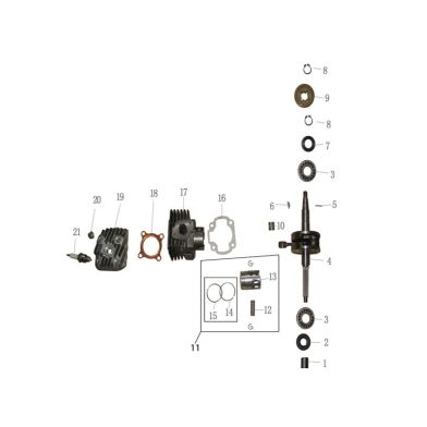 N°11 - Kit piston - Axe 10mm