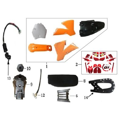 N°1 - Kit plastique - Noir