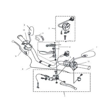 N°9 - Levier de frein avant - câble