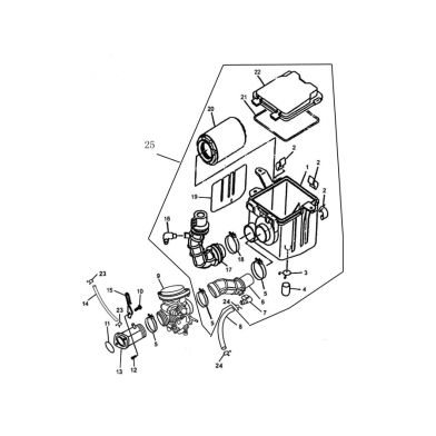 N°6 - Manchon de filtre à air - Bas