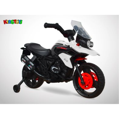 Moto électrique enfant KINGTOYS - 1000GS 18W - Blanc