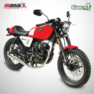Moto homologuée BLACK CAFE 50 - MASAI - Rouge