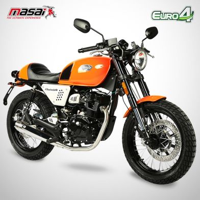 Moto homologuée BLACK CAFE 125 - MASAI - Orange