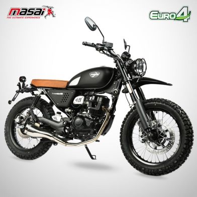 Moto homologuée SCRAMBLER 125 - MASAI - Noir