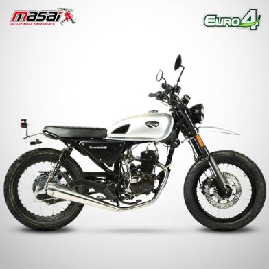 Moto homologuée SCRAMBLER 50 - MASAI - Gris