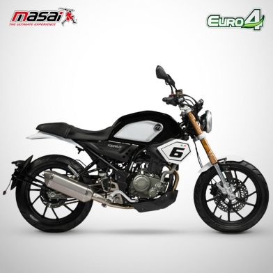 Moto homologuée SCRAMBLER SPORT 125 - MASAI - Noir